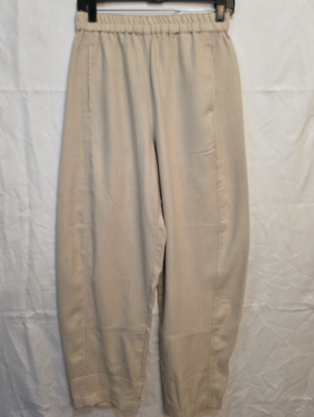 Max Studio Cream Wide-Leg Elastic Waist Pants - Picture 10 of 10